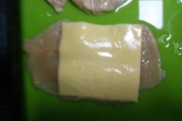 芝士鸡肉卷的做法图解4