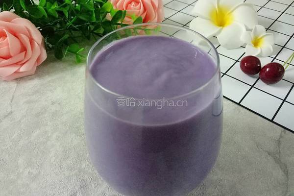 紫薯牛奶糊的做法图解2