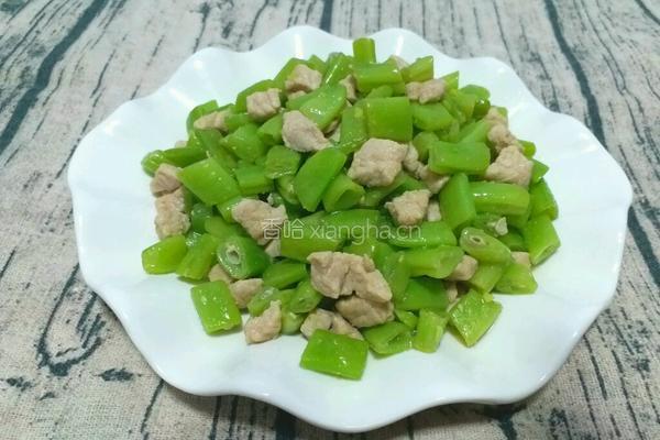豆角炒肉丁的做法图解7