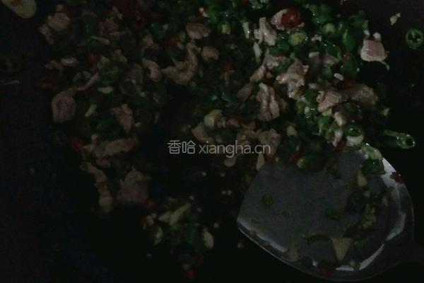 豆角炒肉的做法图解5