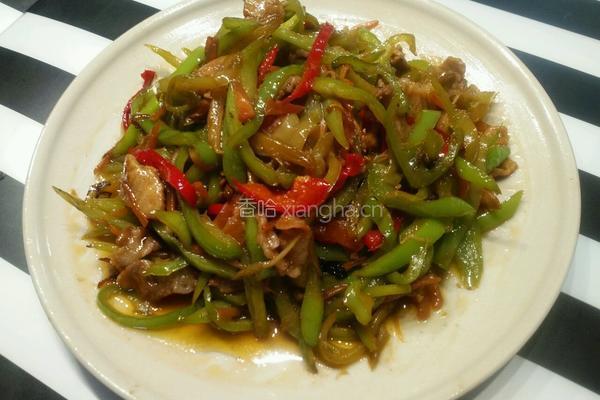 酸萝卜尖椒炒肉的做法图解4