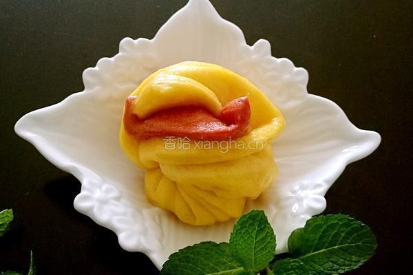 蔬菜汁花卷的做法图解9