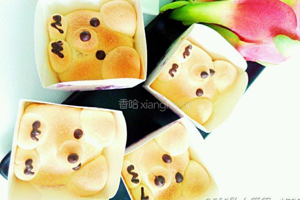 萌萌哒小熊宝宝小面包的做法图解9