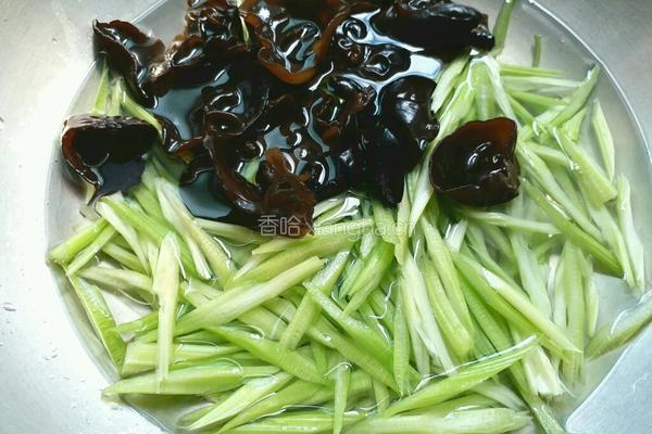 芹菜木耳炒肉丝的做法图解3