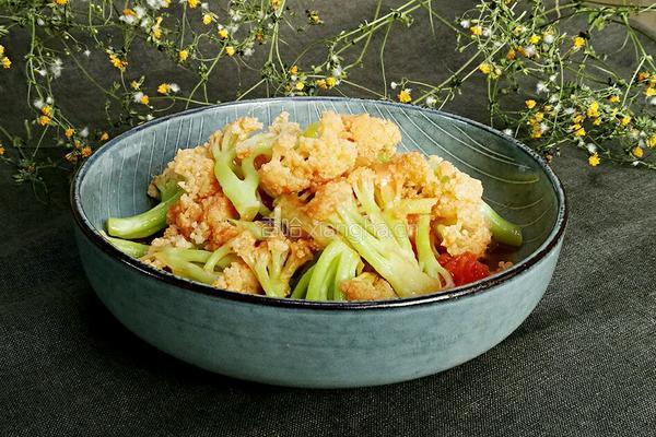 西红柿炒花菜的做法图解9