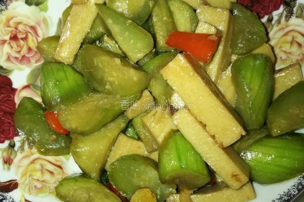 丝瓜烩千页豆腐的做法图解5