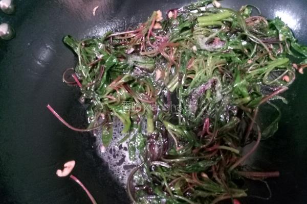 炒红苋菜的做法图解6