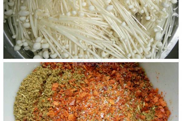 香煎金针菇的做法图解1