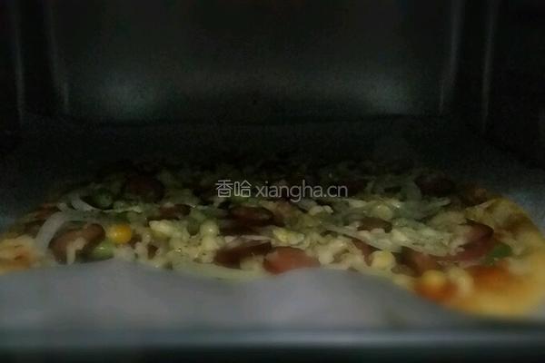杂蔬火腿披萨的做法图解8