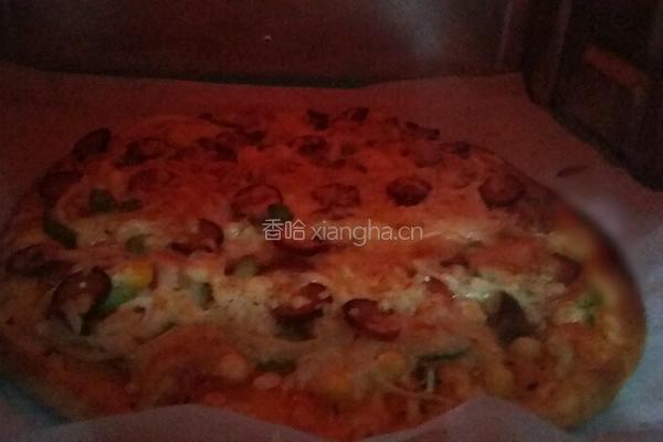 杂蔬火腿披萨的做法图解9