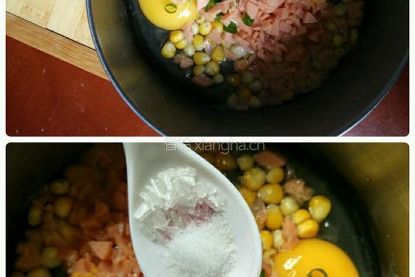 玉米火腿鸡蛋饼的做法图解3