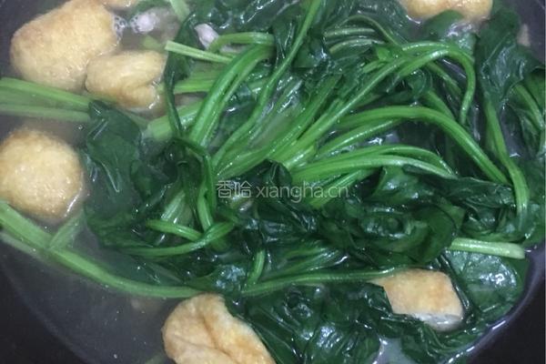 菠菜肉片豆腐泡汤的做法图解7
