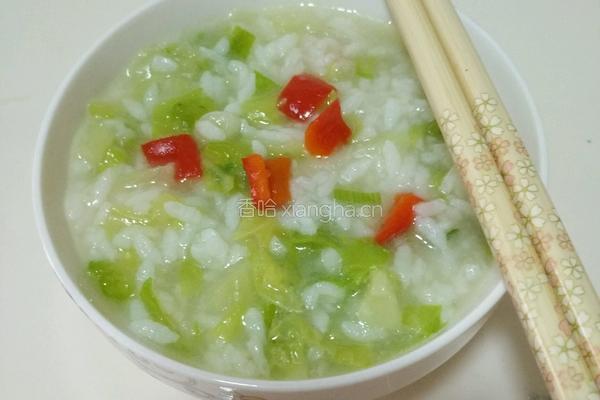 包菜咸米粥的做法图解5