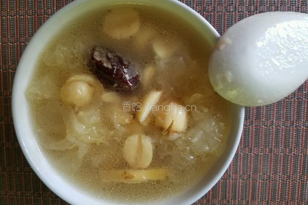 莲子银耳红枣猪尾汤的做法图解7