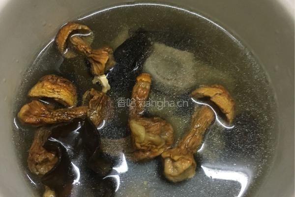 松茸排骨木耳汤的做法图解4