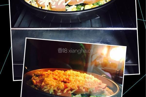 低脂火腿什锦披萨的做法图解12