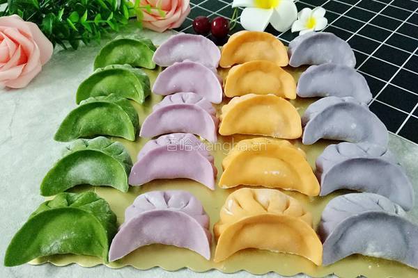 彩色饺子的做法图解12