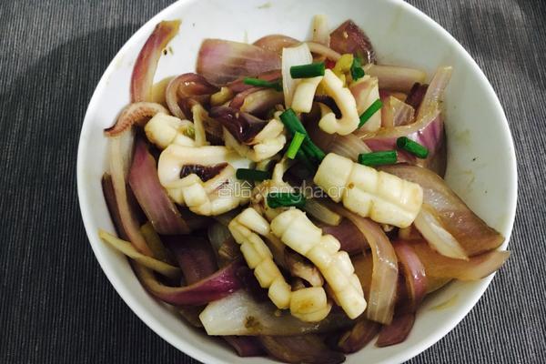 洋葱炒鲜鱿鱼的做法图解6
