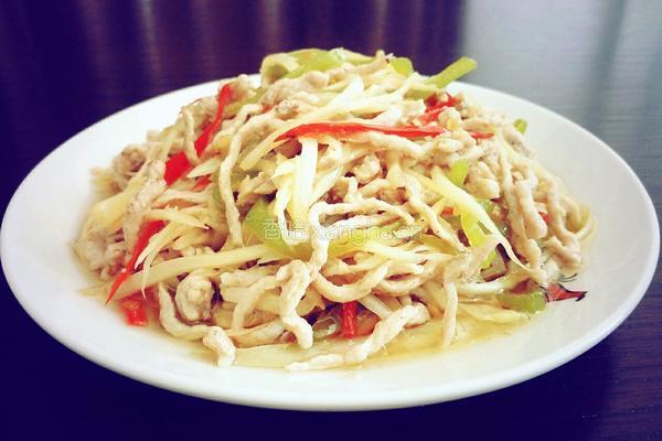 嫩姜芽炒肉丝的做法图解10