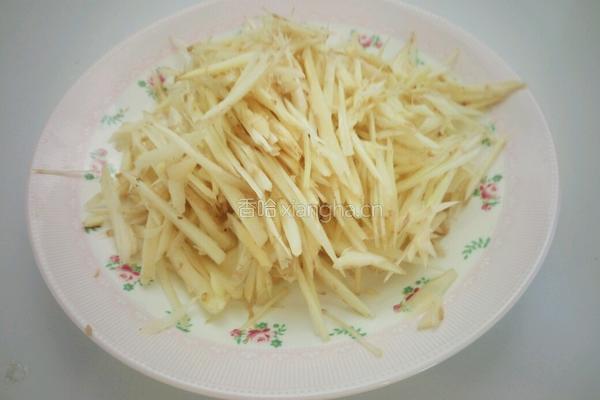 嫩姜芽炒肉丝的做法图解5