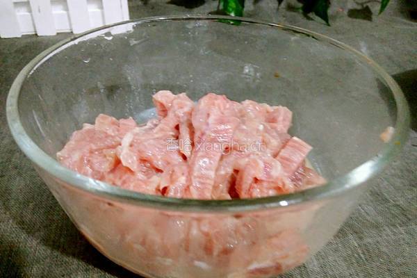 苋菜杆子炒肉的做法图解4