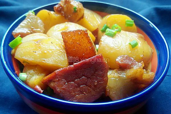 土豆烧腊肉的做法图解7