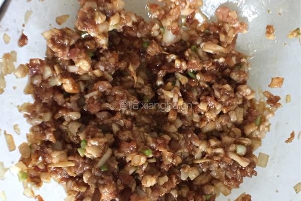 肉馅菜团子的做法图解2