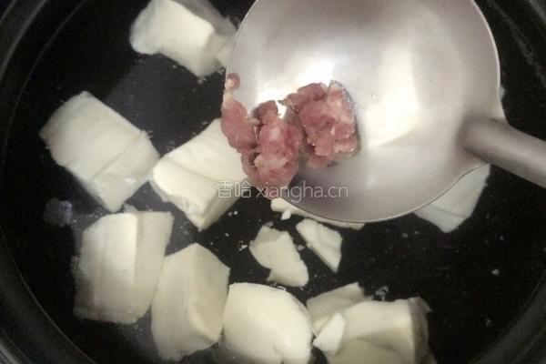 肉末豆腐汤的做法图解3