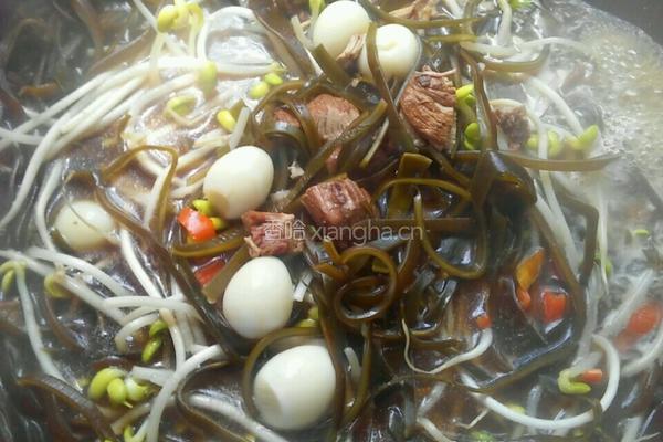 海带炖鹌鹑蛋的做法图解5
