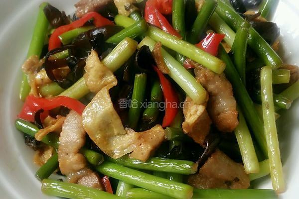 四色炒蒜苗的做法图解7