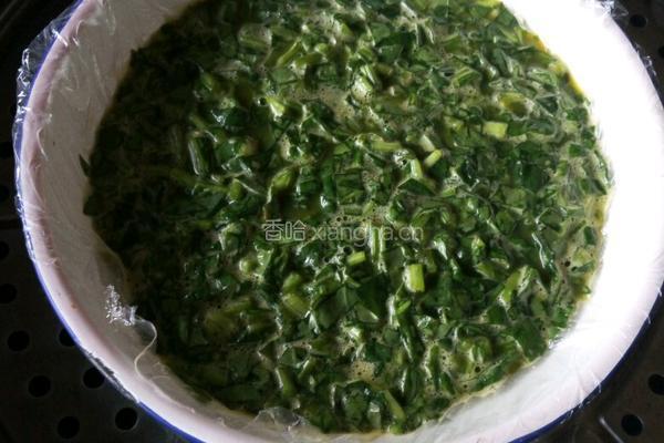 菠菜鸡蛋糕的做法图解8