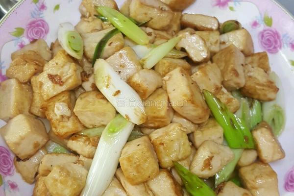 葱白炒豆腐的做法图解4