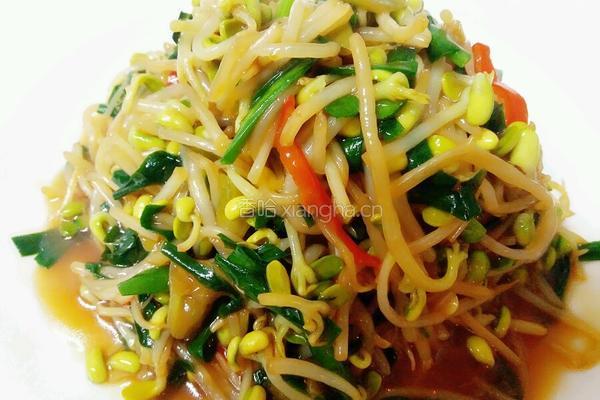 韭菜炒黄豆芽的做法图解8