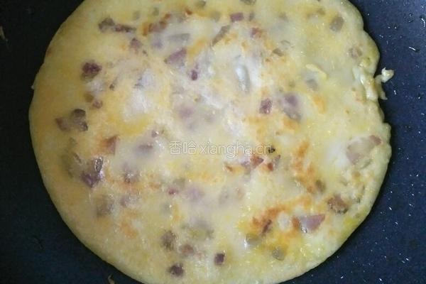 肉粒鸡蛋饼的做法图解9