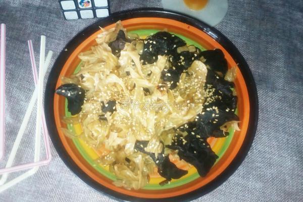 家常豆皮木耳烧