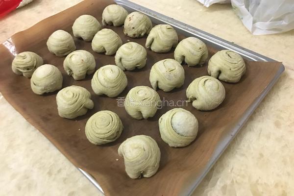 抹茶红豆酥的做法图解15
