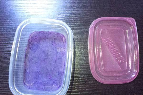 紫薯泥蛋糕盒子的做法图解2