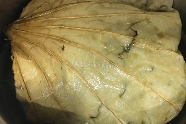 荷叶糯米蒸排骨的做法图解5