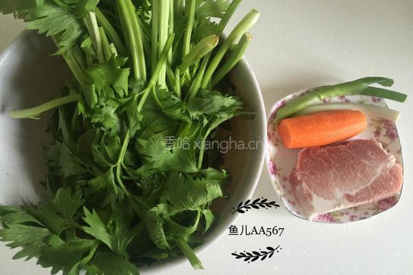 芹菜炒肉丝的做法图解1
