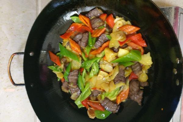 土豆辣椒牛肉盖饭的做法图解6