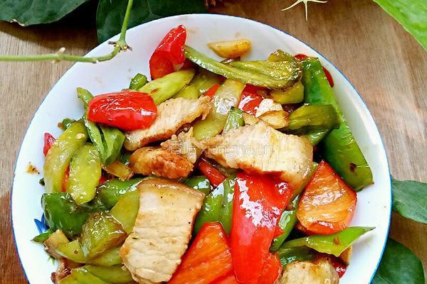 双椒夺魁(辣椒回锅肉)的做法图解14