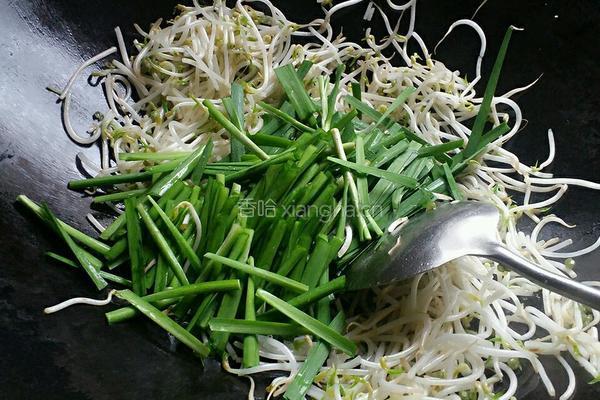 豆芽炒韭菜的做法图解4