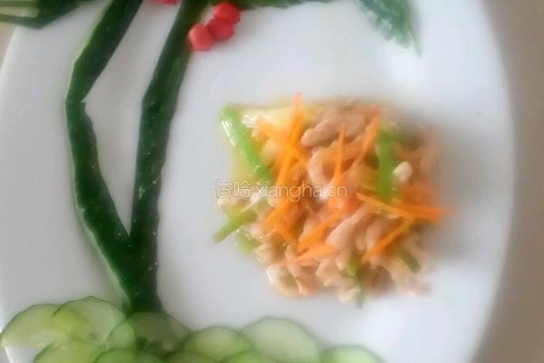 韭菜苔肉丝的做法图解1