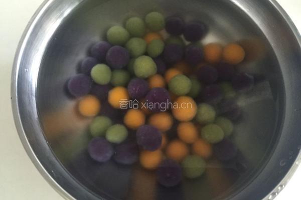 牛奶三色芋圆的做法图解13