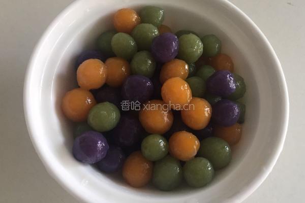 牛奶三色芋圆的做法图解14
