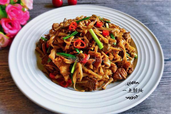 干扁豆丝炒肉的做法图解8