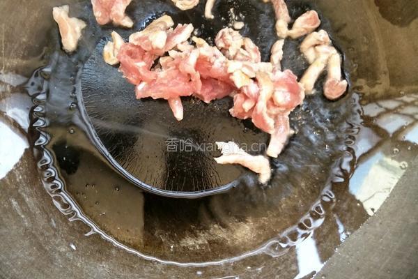 蒜台炒肉的做法图解2