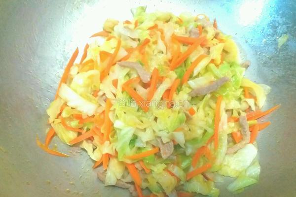圆白菜炒肉的做法图解8