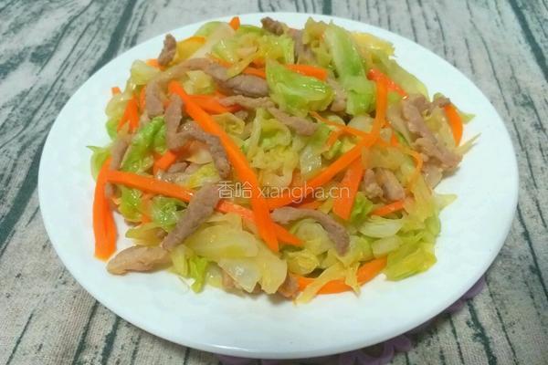 圆白菜炒肉的做法图解9