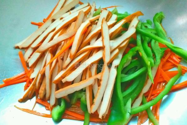青椒炒豆干的做法图解4